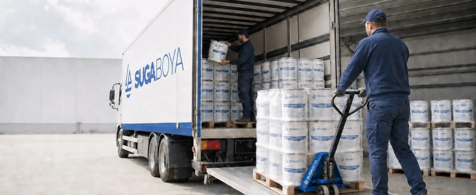 Suga Boya fabrikasından sevkiyat